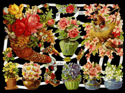 Glansbilledeark - Blomstervaser 