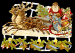 Glansbilledeark - Julemand i kane