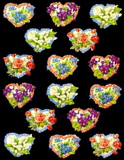 Borddekoration - Hjerter og blomster